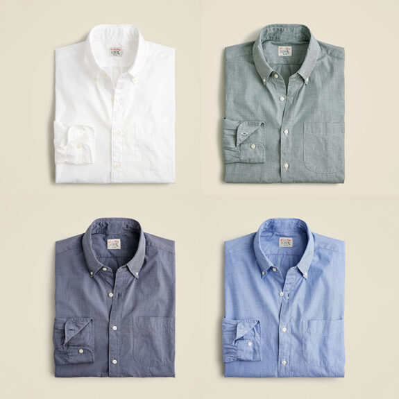 Secret Wash Cotton Poplin Shirts in slim, classic, tall, or untucked